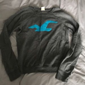 Gray Hollister Top with sheer back